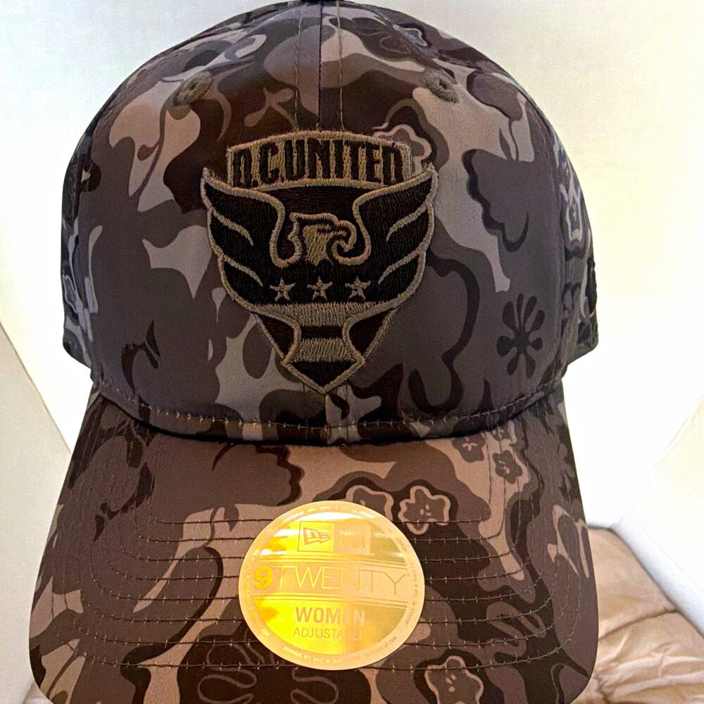 New Era D.C. United MLS Soccer Women 9TWENTY Adjustable Cap Hat Black/Gray OS